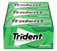 Spearmint Sugar Free Gum, 12 Packs of 14 Pieces (168 Total Pieces)