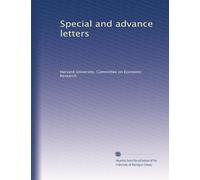 Special and advance letters; September 23-December 24, 1921 (1921)