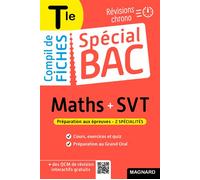 Spécial Bac Compil de Fiches Maths-SVT Tle Bac 2025: Tout le programme des 2 spécialités en 119 fiches visuelles