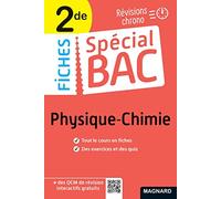 Spécial Bac Fiches Physique-Chimie 2de Bac 2026: Tout le programme en 50 fiches, mémos, schémas-bilans, exercices et QCM