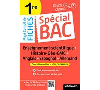 Spécial Bac Maxi Compil de Fiches contrôle continu 1re Bac 2024: Tout le programme en 191 fiches, cours ultra-visuel, mémos, schémas-bilans, exercices et QCM