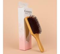 Special Bamboo Wood Brush For Detangling Wet Hair,Curly Hair Extensions And Wigs Help To Make Your Hair Easier And Protect From Falling And Falling