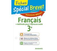 Spécial Brevet - Fiches Français 3e - Nouveau programme 2016