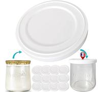 SPECIAL-DAY 15 couvercles d63 - Pots à Yaourt Compatible la fermière avec Les bocaux en Verre du Commerce| bouchon yaourt Alimentaire fabriqué sans BPA | Capsule fabriqué en France (D63, 15, unité)