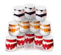 SPECIAL-DAY 7 pot de yaourt en verre avec couvercles hermetique | verrine en verre pour tout yaourtière |petit pots bebe longue conservation 125g