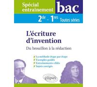 Spécial entraînement - L'écriture d'invention - Du brouillon à la rédaction - 2de-1res toutes séries