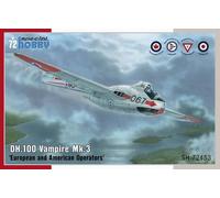 Special Hobby 100-SH72453 - 1:72 DH.100 Vampire Mk.3 Européen & Américain