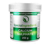 Special Ingredients Sulfate de calcium en poudre, 250 g | Sulfate de calcium en poudre, stabilisant et texturant, pâtisserie et cuisine moléculaire, végan, sans gluten, sans OGM