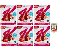 Special K Red Fruits, Fiocchi di Riso Fruits rouges céréales flocons de riz blé et orge avec des vitamines et des minéraux, 6x 290g Céréale + Italian Gourmet polpa 400g