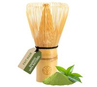 Special Leaves Fouet à Matcha en Bambou Naturel (Chasen) - 100 brins pour une mousse crémeuse - Accessoire traditionnel pour la cérémonie du thé japonais - Durable et fait main