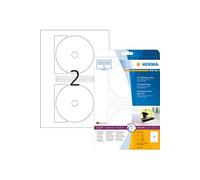 Special Maxi - Papier - mat - auto-adhésif permanent - blanc - diamètre 116 mm 50 étiquette(s) (25 feuille(s) x 2 étiquettes CD/DVD opaques