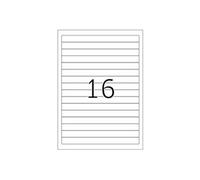 Special - Papier - mat - auto-adhésif permanent - blanc - 192 x 16.9 mm 400 étiquette(s) (25 feuille(s) x 16 étiquettes de dossiers opaques