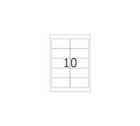 Herma Étiquettes plaques signalétiques 4223 – film polyester argent 96×50,8 mm 250 pièces