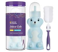 Special Supplies Honey Bear - Lot de 1 bouteille et 3 pailles longues avec couvercle anti-déversement et anti-fuites pour thérapie et besoins spéciaux, pour thérapie et besoins spéciaux,