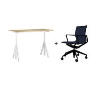 Spécial Table String Works+Chaise de bureau Physix 1x table 140x78x118.5cm