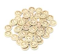 Special-Touches 40 boutons en bois « faits à la main avec amour » de 15 mm - Charmants embellissements artisanaux pour les projets de fabrication de cartes, de couture et de bricolage.