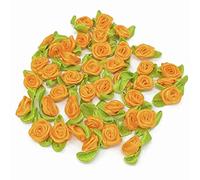 Special-Touches Lot de 25 mini boutons de rose en satin Orange 15 mm