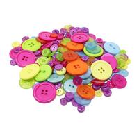 Special Touches Sachet de 100 g de boutons en acrylique et résine pour loisirs créatifs, Plastique, Couleurs vives, 7-20mm