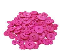 Special Touches Sachet de 100 g de boutons en acrylique et résine pour loisirs créatifs, Plastique, fuchsia, 7-20mm