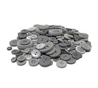 Special Touches Sachet de 100 g de boutons en acrylique et résine pour loisirs créatifs, Plastique, gris, 7-20mm