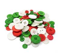 Special Touches Sachet de 100 g de boutons en acrylique et résine pour loisirs créatifs, Plastique, Noël., 7-20mm