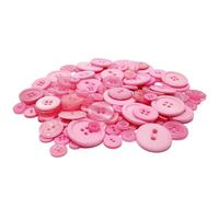 Special Touches Sachet de 100 g de boutons en acrylique et résine pour loisirs créatifs, Plastique, rose, 7-20mm