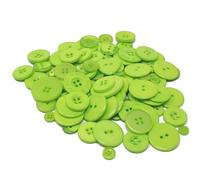 Special Touches Sachet de 100 g de boutons en acrylique et résine pour loisirs créatifs, Plastique, Vert, 7-20mm