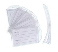 'Specialist ID Prime rigides Bagages aérien Tag titulaires avec 6 Loops Worm, SPID-9040, Clair, 5 Pack