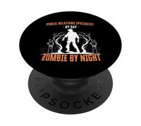 Spécialiste des Relations publiques par Day Zombie by Night Halloween PopSockets PopGrip Adhésif