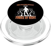 Spécialiste des Relations publiques par Day Zombie by Night Halloween PopSockets PopGrip pour MagSafe
