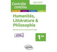 Spécialité Humanités, Littérature et Philosophie - HLP - 1re - Nouveaux programmes - Claire Chrétien - Ellipses - broché - Scolaire / Universitaire