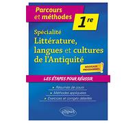 Spécialité littérature, langues et cultures de l'antiquité 1re