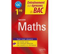 Spécialité Mathématiques - Première Contrôle continu - Nicolas Rauwel - Ellipses - broché - Scolaire / Universitaire