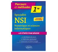 Spécialité NSI - Numérique et sciences informatiques - 1re - Nouveaux programmes - David Legrand - Ellipses - broché - Scolaire / Universitaire