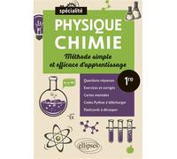 Spécialité Physique-chimie - 1re - Méthode simple et efficace d'apprentissage Questions-réponses, exercices et corrigés, cartes mentales et flashcards à découper - Hassan Khalil - Ellipses - broché -
