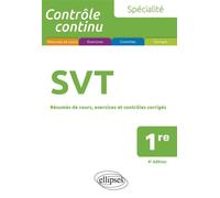 Spécialité SVT - 1re Résumés de cours, exercices et contrôles corrigés - Pierre-Marie Bourlon - Ellipses - broché - Scolaire / Universitaire