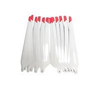 Spécification T30 Hélices pliantes composites en fibre de carbone blanche renforcée R3820, ensemble de 12 pièces for l'intégration de systèmes de plates-formes de vol industrielles à utile lourde