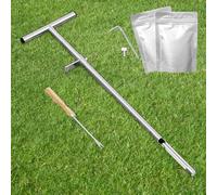 SPECILITE Sonde d'échantillonnage de sol en acier inoxydable 304 de 91,4 cm avec sacs, extracteur de mauvaises herbes