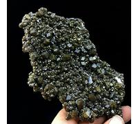 Spécimen de cristal de grenat de cubes chanfreinés bruns naturels de 211 g/Chine décoration de la chambre