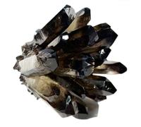 Spécimen de grappe de cristal de quartz fumé brut, magnifique et grand amas de quartz naturel, pierres de cristal aux vertus curatives, pièces décoratives en roche, ornement minéral,About 900g