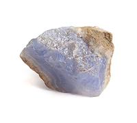 Spécimen de pierre de roche brute, cristal bleu naturel, pierre précieuse non polie, décoration de la maison Reiki, 1 pc (Color : A/Blue Chalcedony, Size : 50-70g)