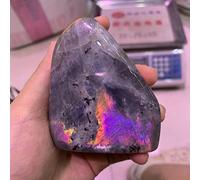 Spécimen guéri naturel violet lumière Labradorite Quartz flamme pierres cristal affichage pierres précieuses cadeaux décor comme cadeau LIUZIIHAYIN (Size : 300-400g)