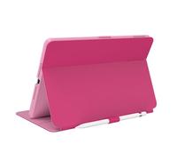 Speck Balance Folio Étui d’iPad 10,2" (2019/21), Protection Anti-Chocs et caméra, Support Fin Ajustable, Porte-Stylet Apple, Rose Vif/Rose (Digital Pink/Blossom Pink)