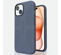 Speck CandyShell Coque pour iPhone 15, conçue pour MagSafe, Protection Contre Les Chutes, pour iPhone 15, iPhone 14 et iPhone 13, résistante aux Rayures, Douce au Toucher, Bleu mystère/Denim délavé