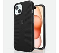 Speck CandyShell Coque pour iPhone 15, conçue pour MagSafe, Protection Contre Les Chutes, pour iPhone 15, iPhone 14 et iPhone 13, résistante aux Rayures, Douce au Toucher, Noir/Gris Ardoise