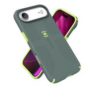 Speck CANDYSHELL Grip + MS - Coque pour iPhone 17 Air - Neo Drab/Vert Brillant | Poignée de Protection Fine | Protection Contre Les Chutes | Compatible avec MagSafe