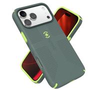 Speck CANDYSHELL Grip + MS - Coque pour iPhone 17 Pro Max - Neo Drab/Vert Brillant | Poignée de Protection Fine | Protection Contre Les Chutes | Compatible avec MagSafe