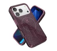 Speck CANDYSHELL Grip + MS - Coque pour iPhone 17 Pro - Paillettes de plomberie | Poignée de Protection Fine | Protection Contre Les Chutes | Compatible avec MagSafe