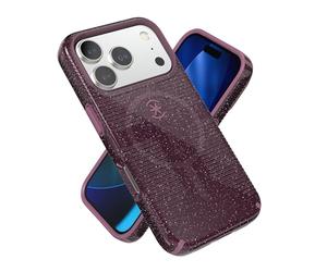 Speck CANDYSHELL Grip + MS - Coque pour iPhone 17 Pro - Paillettes de plomberie | Poignée de Protection Fine | Protection Contre Les Chutes | Compatible avec MagSafe