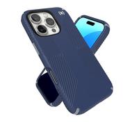 Speck Coque bleue pour iPhone 16 Pro, coque de téléphone fine pour iPhone 16 Pro, coque pour iPhone 16 Pro, poignée Presidio 2, bleu côtier/gris poussière